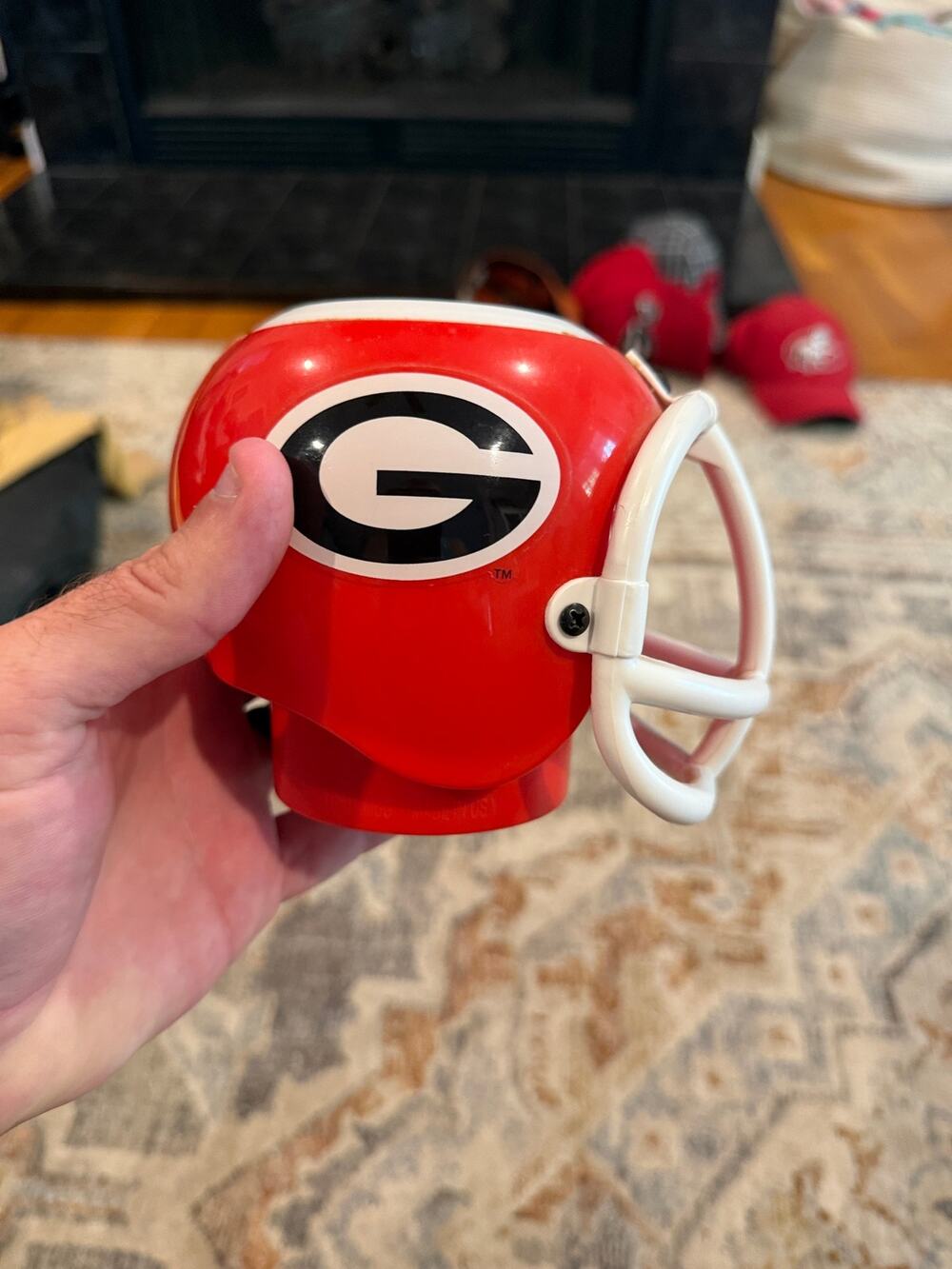 Vintage Georgia Bulldogs Football Helmet Mug Cup Red NCAA Licensed Collectible